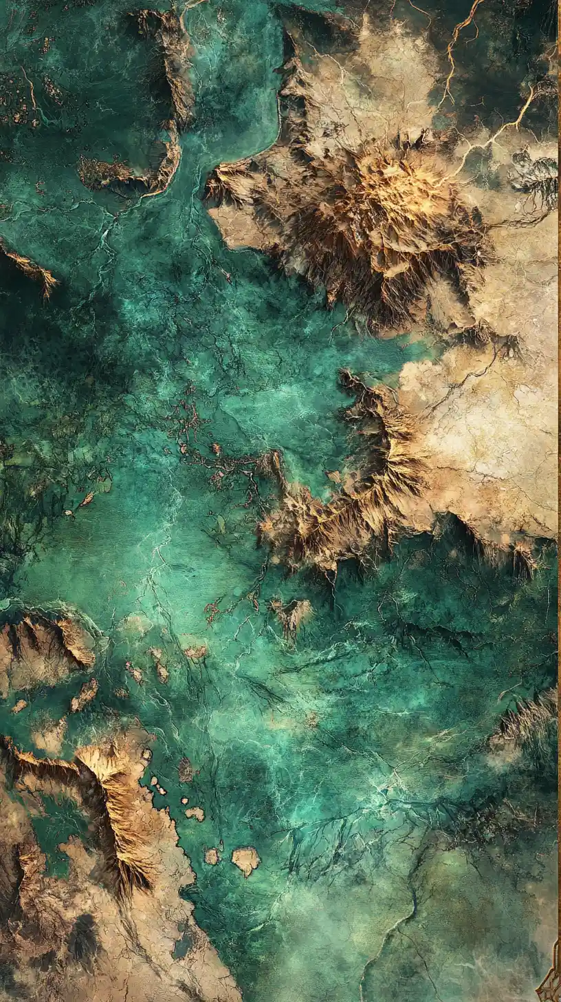 Mystical Fantasy Landscape Of Verdant Jungle And Ancient Valleys