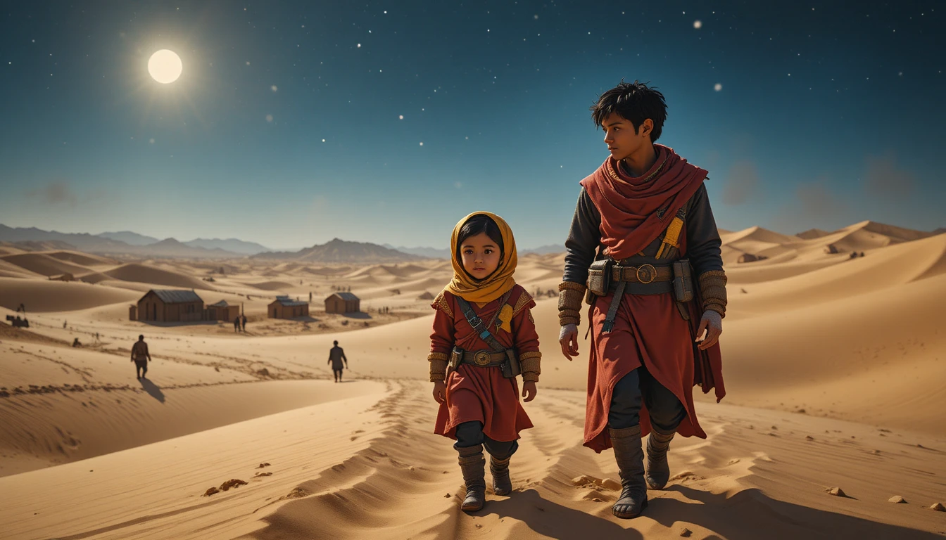 Dos niños rohinyás emprenden un peligroso viaje por el desierto