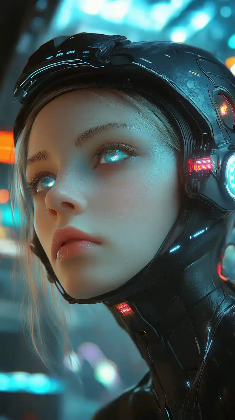 Woman watching a familiar face on a glowing screen