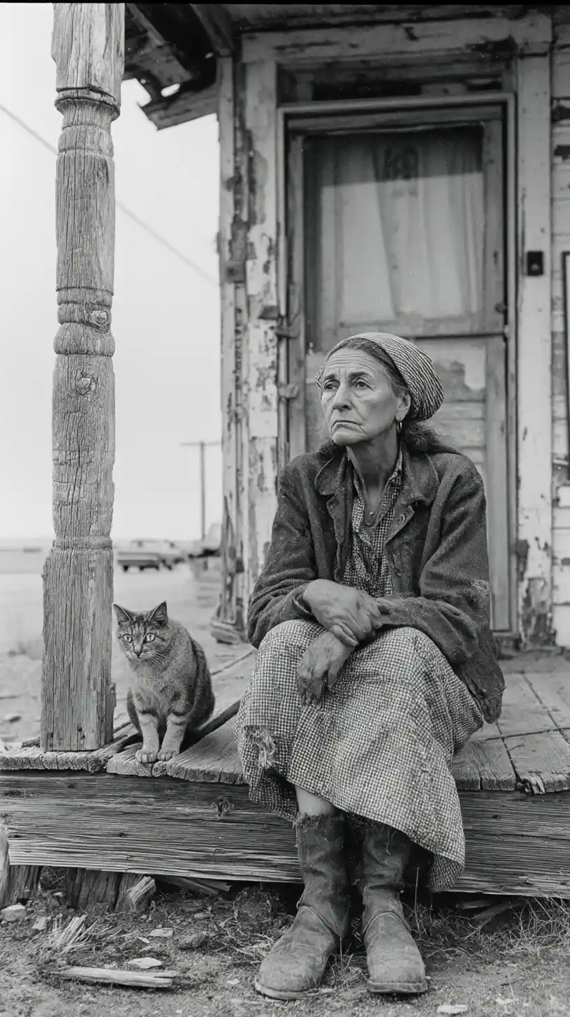 Indian reservation community scene in natural light