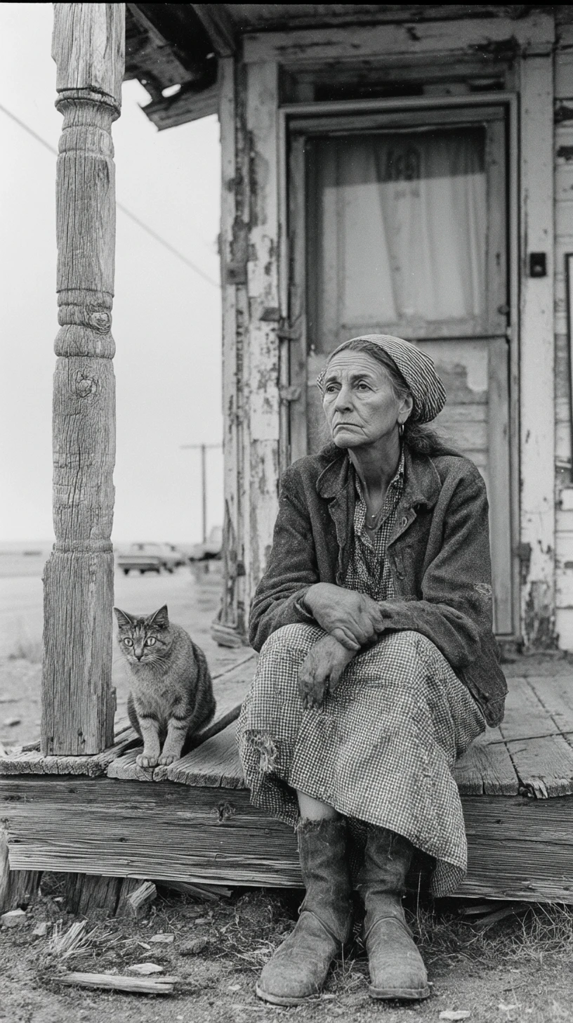 Indian reservation community scene in natural light