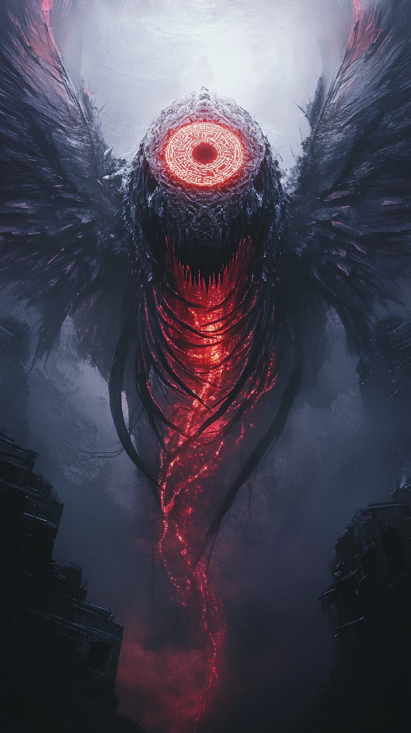 Colossal Celestial Sea Creature Rising Toward The Viewer