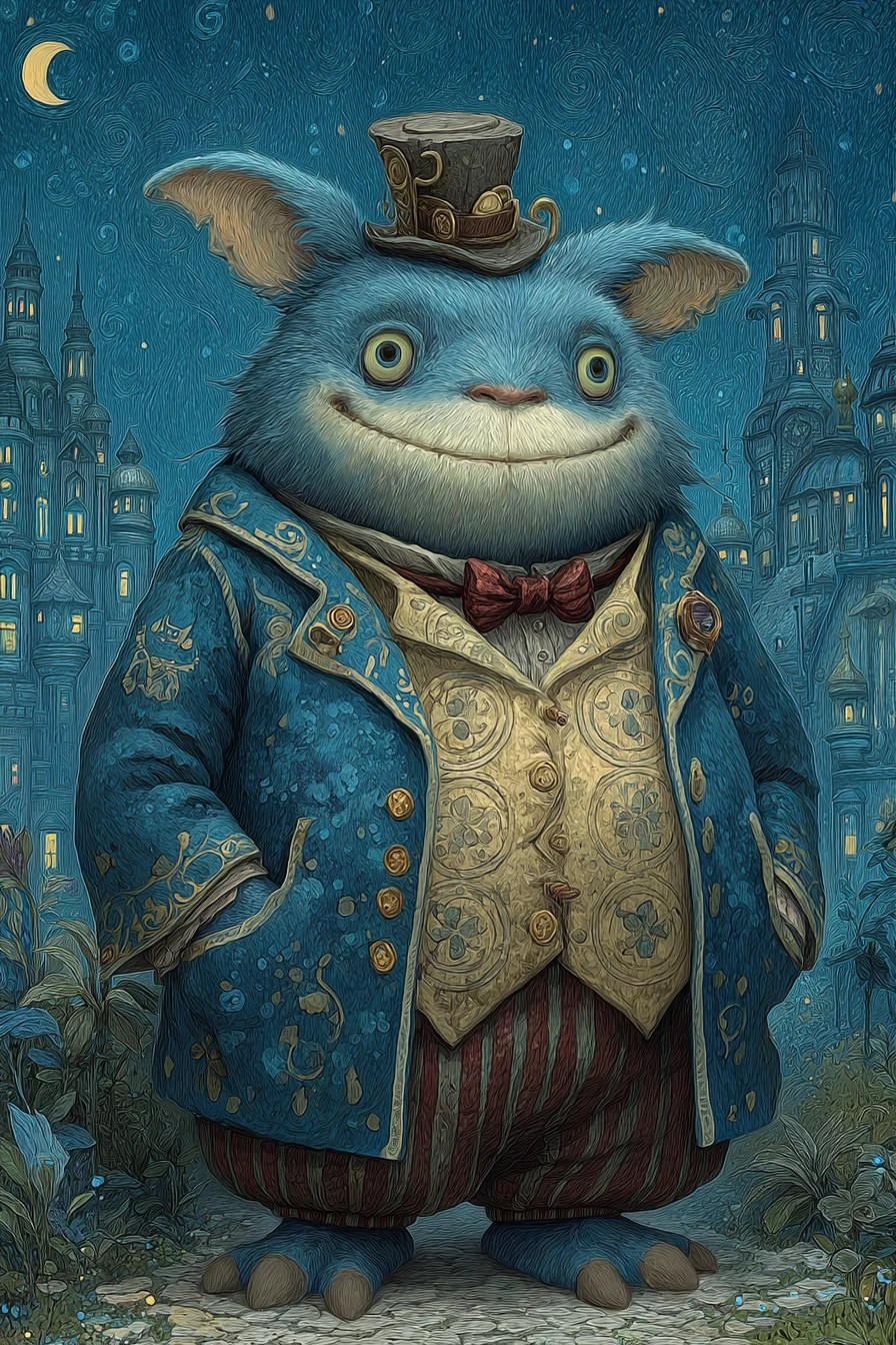おとぎ話のイラスト世界の不思議なファンタジーキャラクター