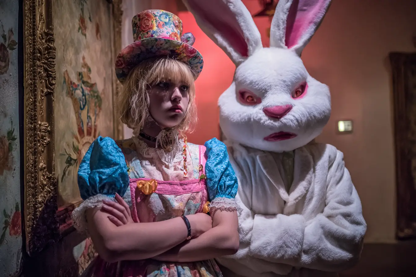 Alice in Wonderland rave with the grinning cat