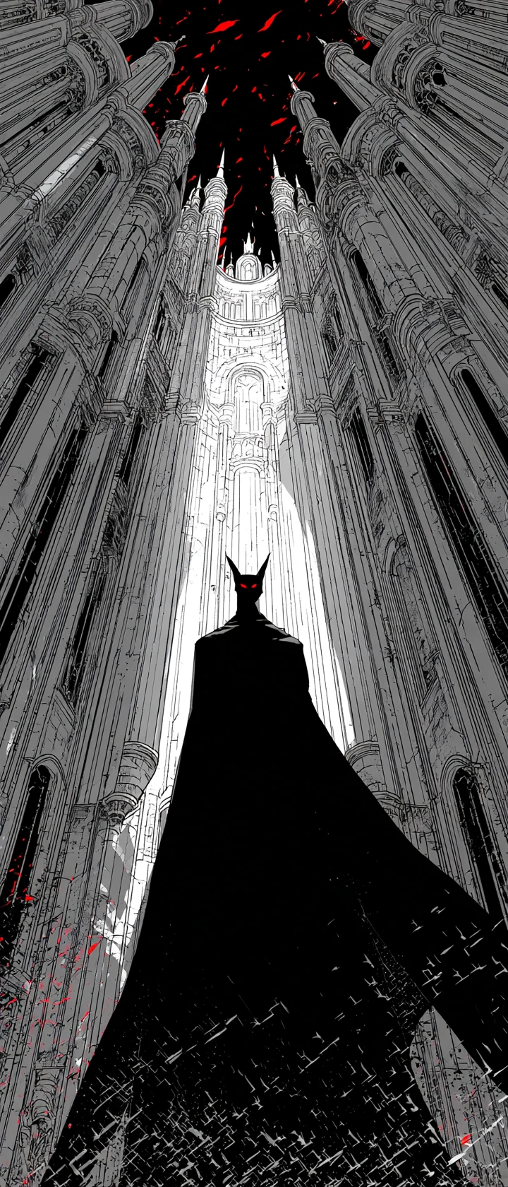 Vampire Lord Rising In A Collapsing Gothic Cathedral Nave
