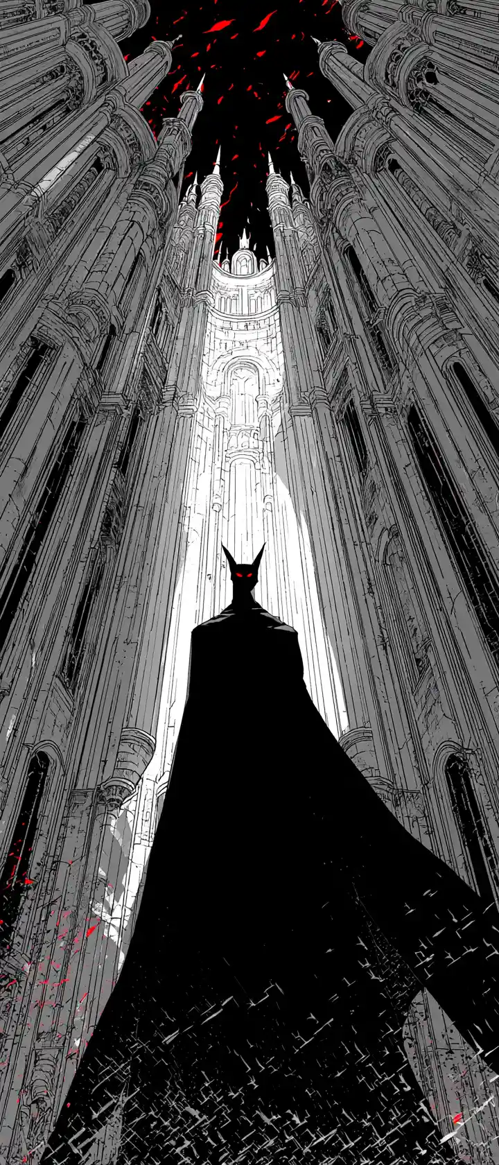 Vampire Lord Rising In A Collapsing Gothic Cathedral Nave