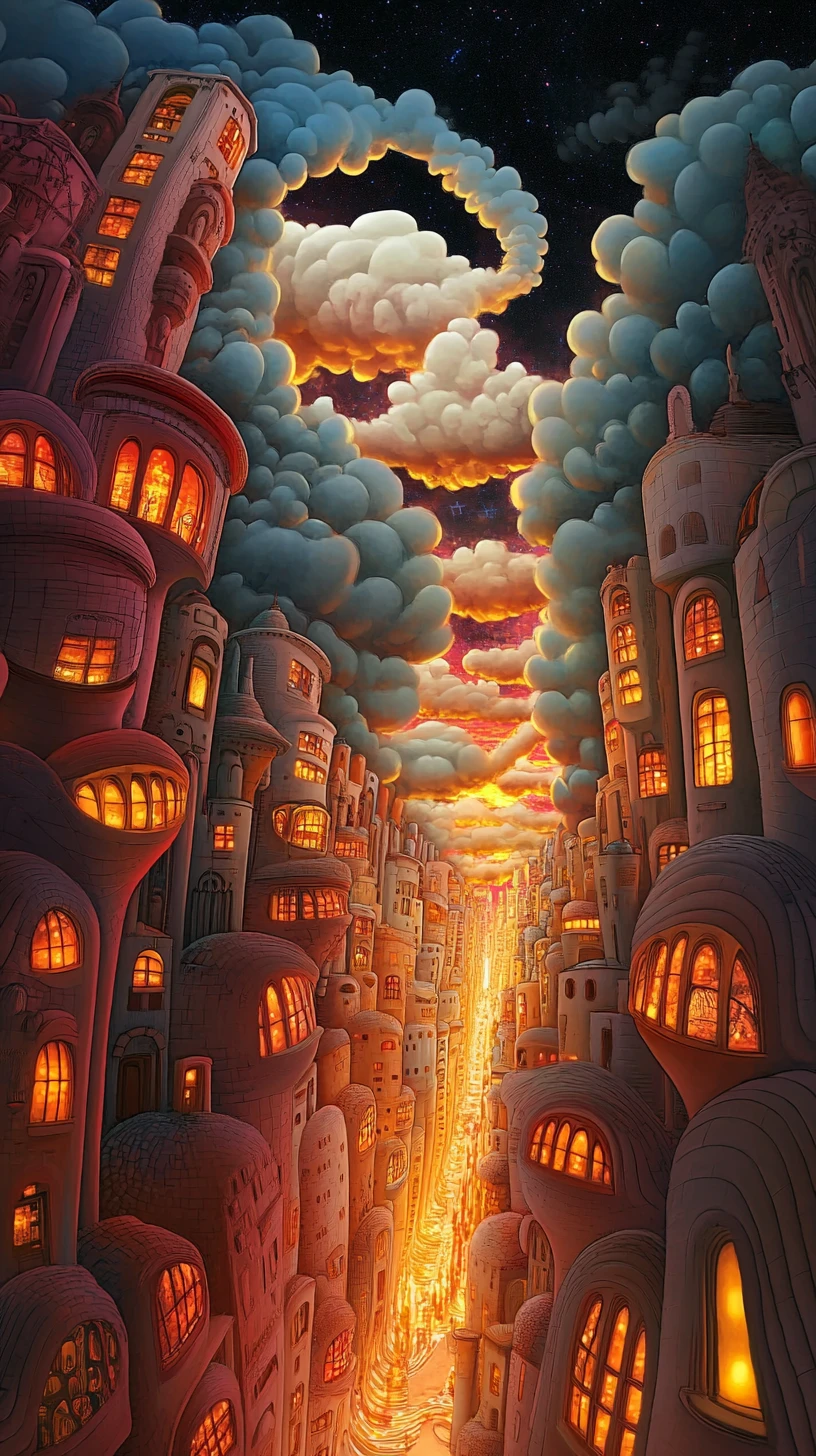 surreal cityscape