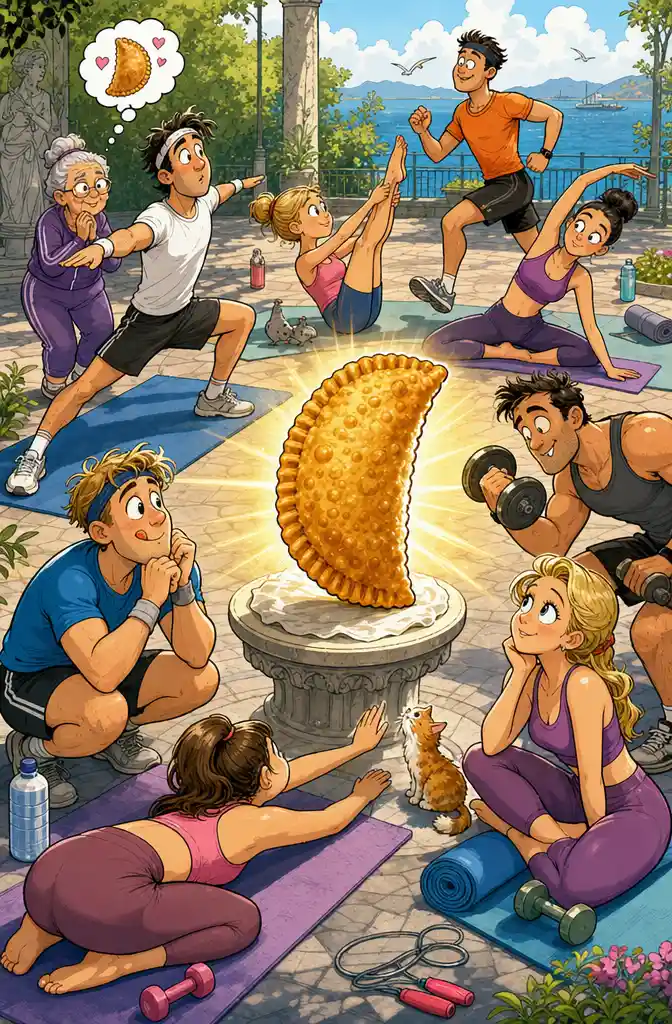 Playful cartoon illustration of a single beloved snack