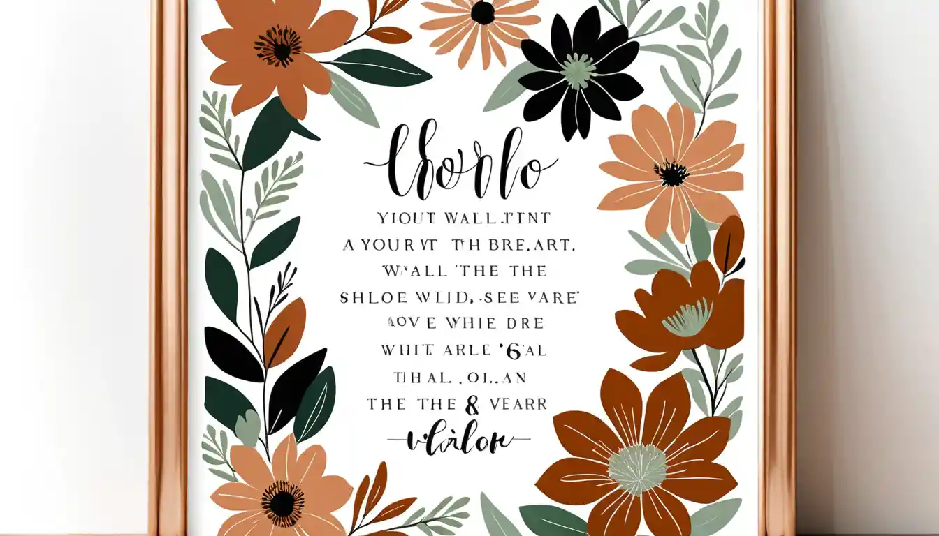 Boho scripture wall art with terracotta and sage palette