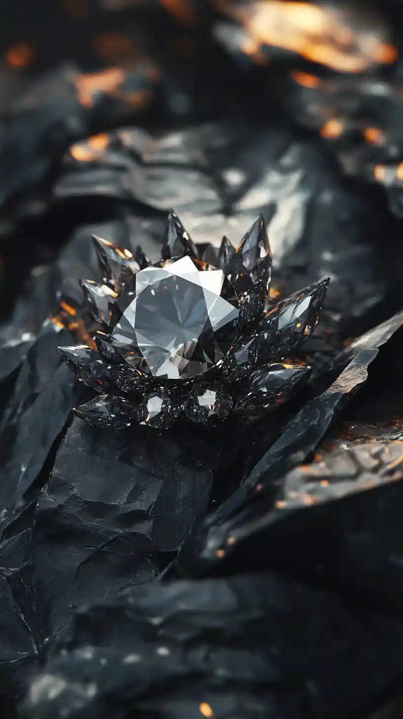 Close up view of luxury glasses with solitaire diamonds
