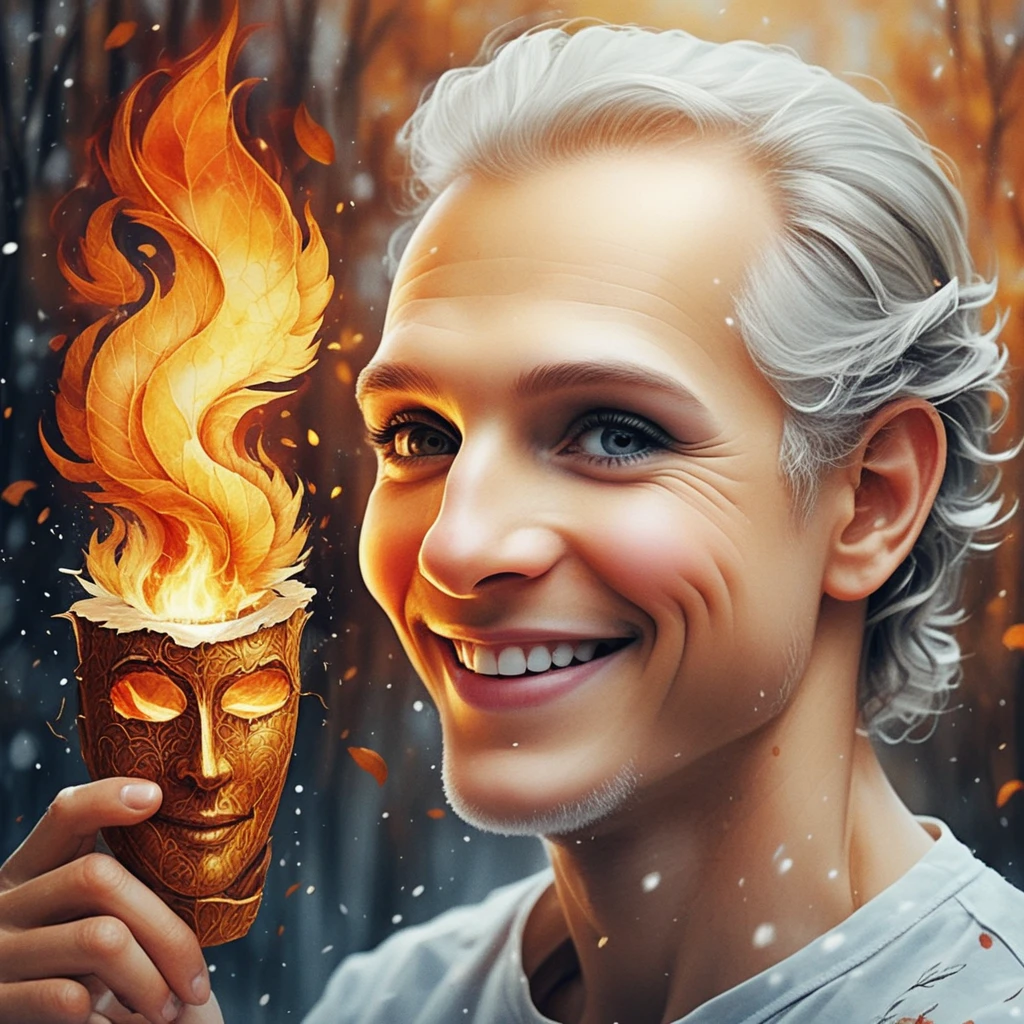 Hopeful eyes reflecting inner fire and emotion