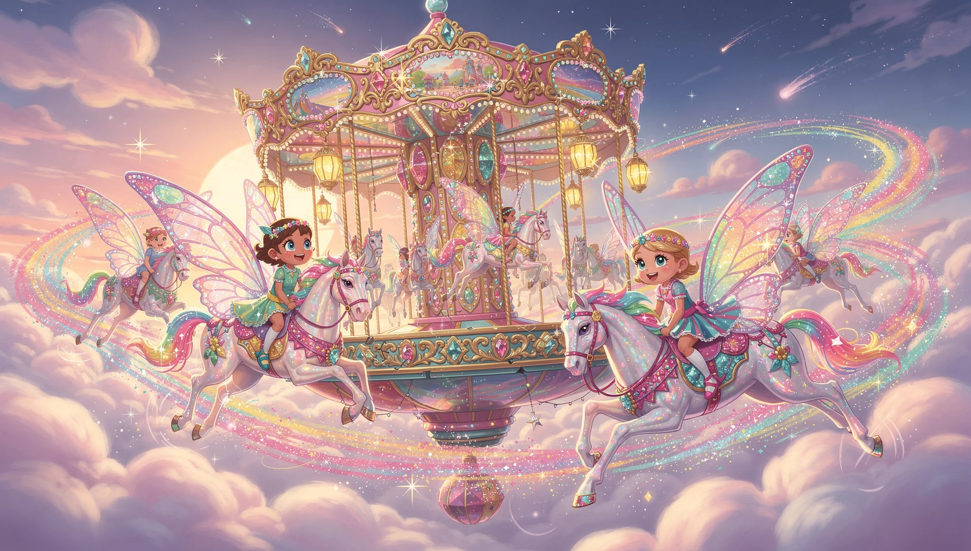 わたあめ雲を漂う魔法のメリーゴーランド