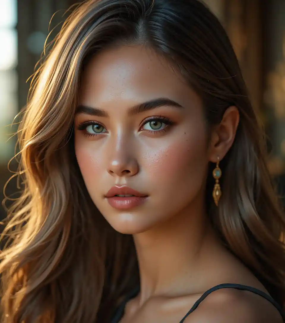 Ultra realistic portrait of a beautiful young woman