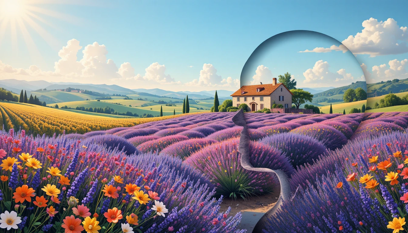 Wave of blooming flowers flowing from a womans head