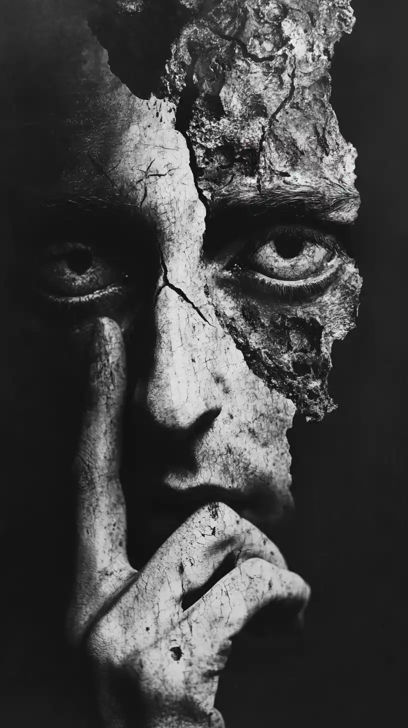 Abstract vision of loss and hard earned reward