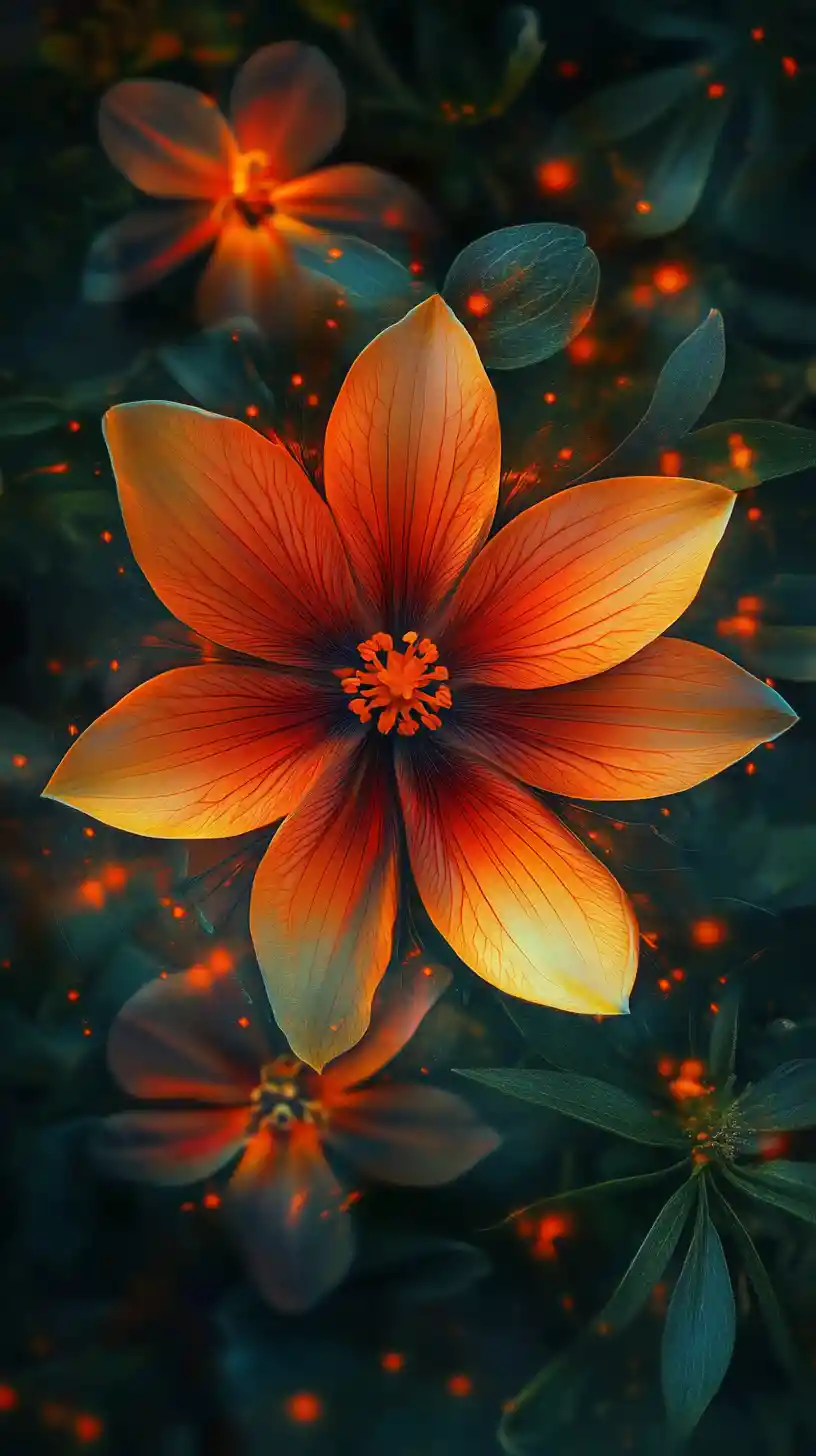 Surreal illusion of an exotic flower with hidden imagery