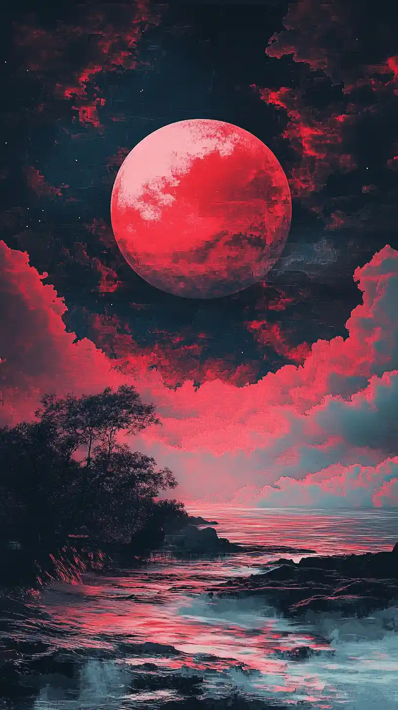 Relaxing Midnight Scene With Soft Moonlight And Static Glow