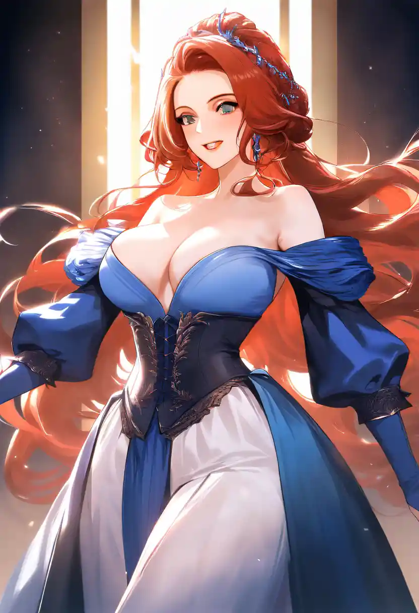 Elegant women in modern Louis XIV inspired gowns