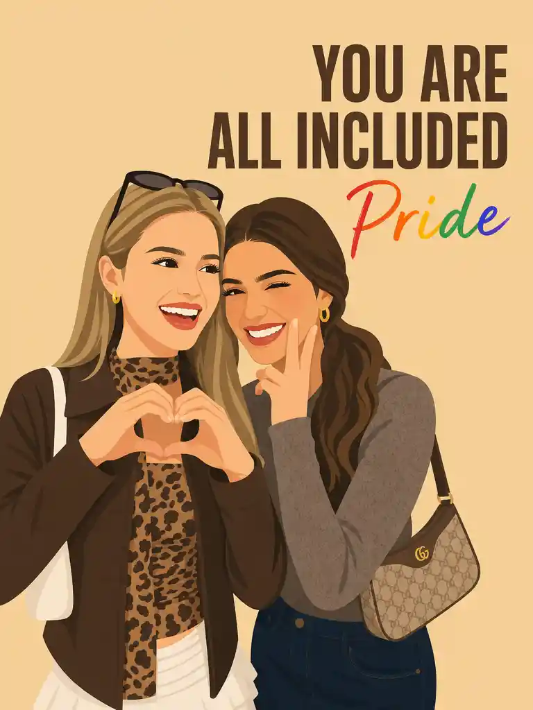Inclusive flat vector poster with diverse character portraits