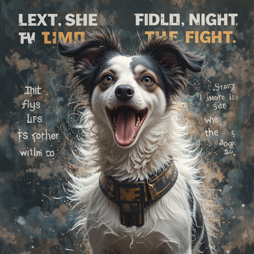 Determined dog showing the true spirit of inner strength