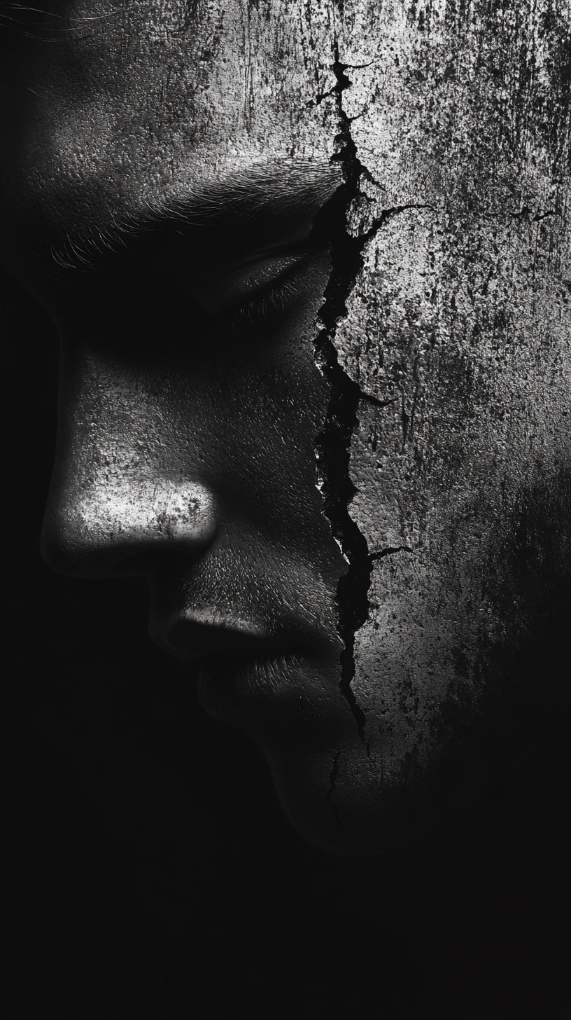 Calm controlled darkness held in a sharpened silent will