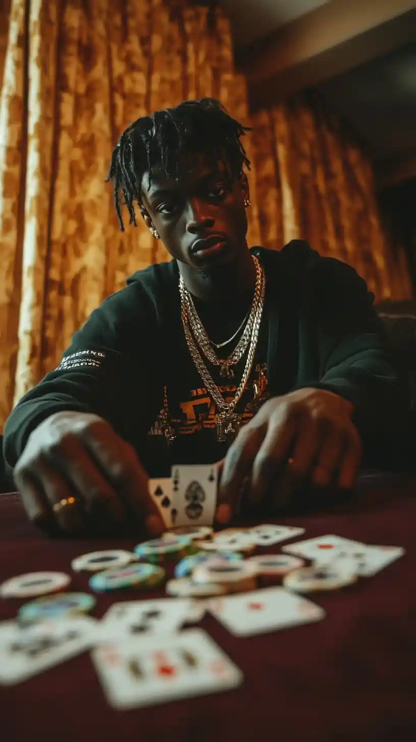 Stacks of small bills forming a fake bankroll