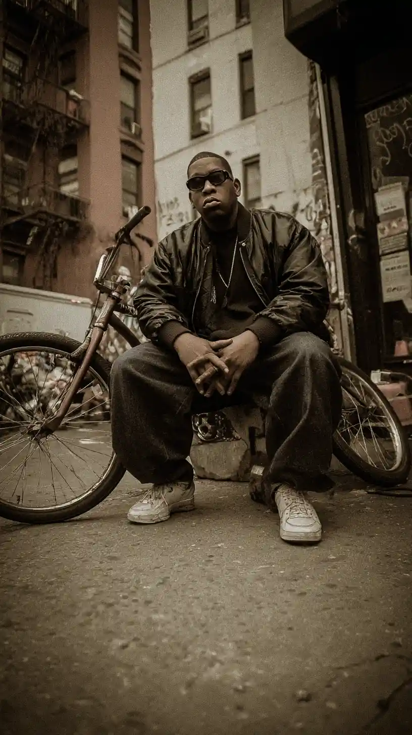 Street rapper standing confident in an urban setting