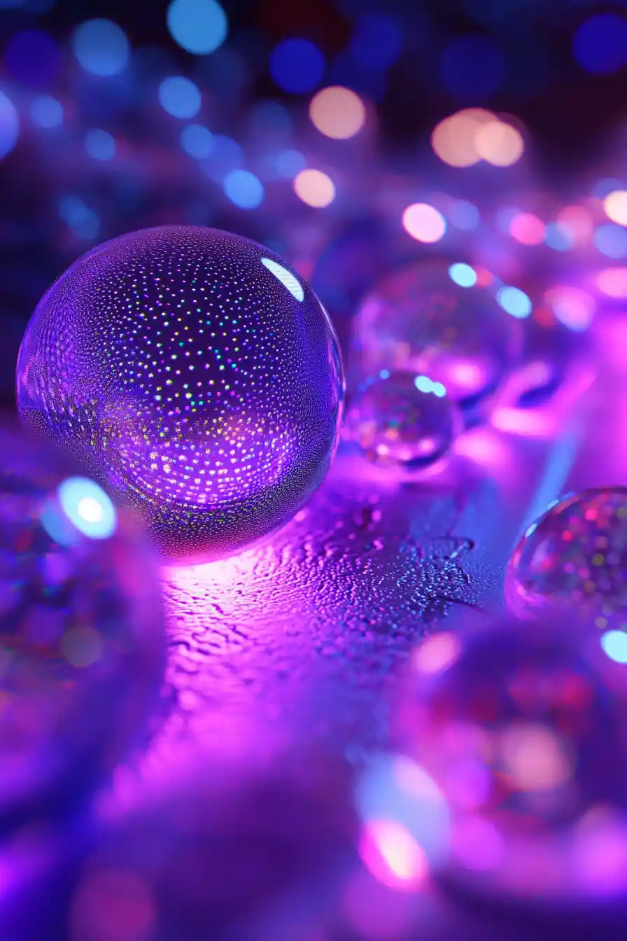 Abstract world of dotted textures and bubble like patterns