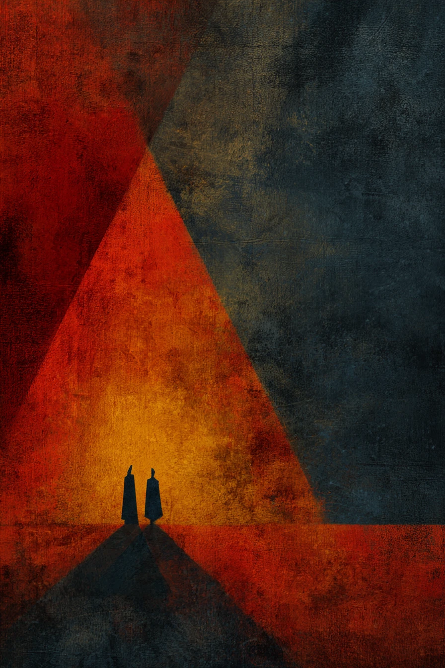 Surreal Egyptian pyramids in a mysterious mythic afterlife world
