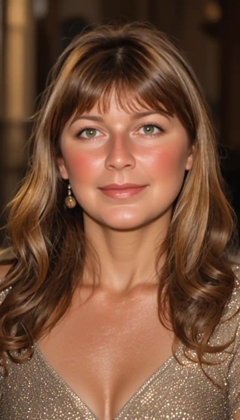 Warm portrait of a petite mature woman smiling softly
