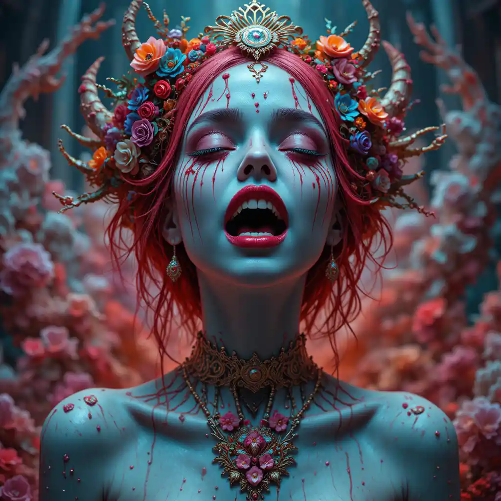 Surreal Popsurrealist Figure In Comic Horror Sensual Style