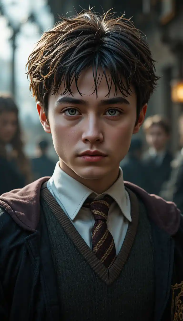 Cinematic woman as a new hero in a magical school