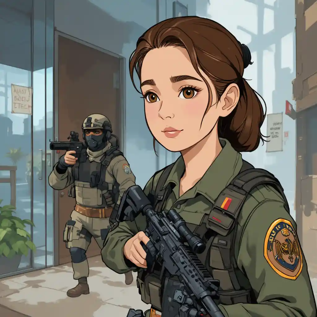 Brave army captain confronts terrorists inside academy building