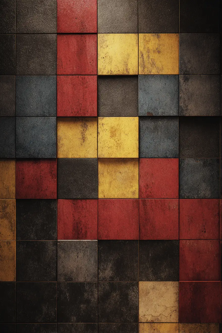 Abstraktes Kunstwerk, das sich aus einem starren geometrischen Raster befreit