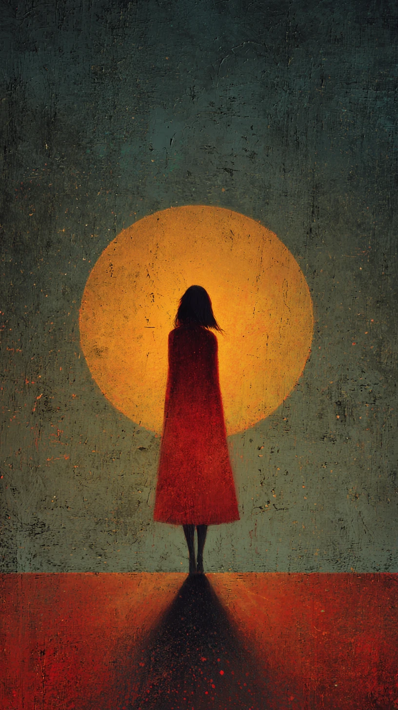 Surreal guiding soul in soft light with warm colors