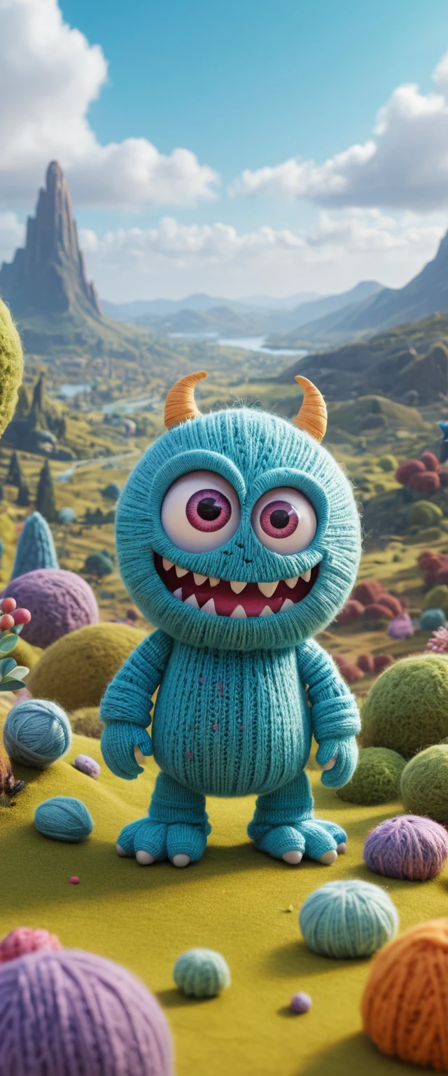 Cute child tech hero in a colorful 3d cartoon world