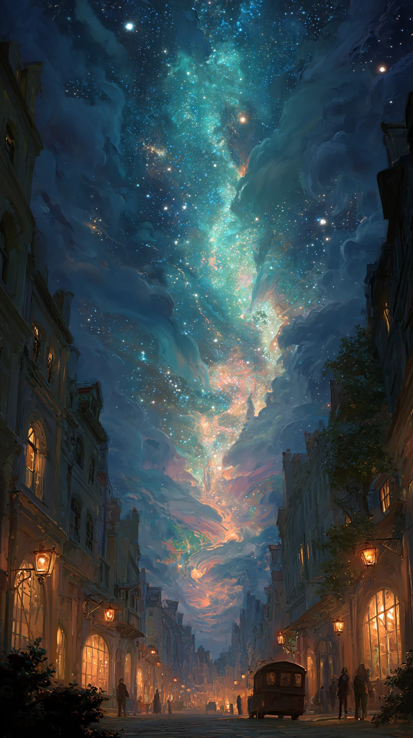 Lonely city street filled with fading dreamlike memories