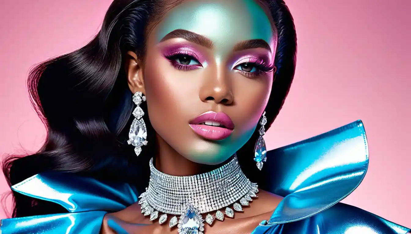 Glamorous beauty portrait of a confident fashion woman
