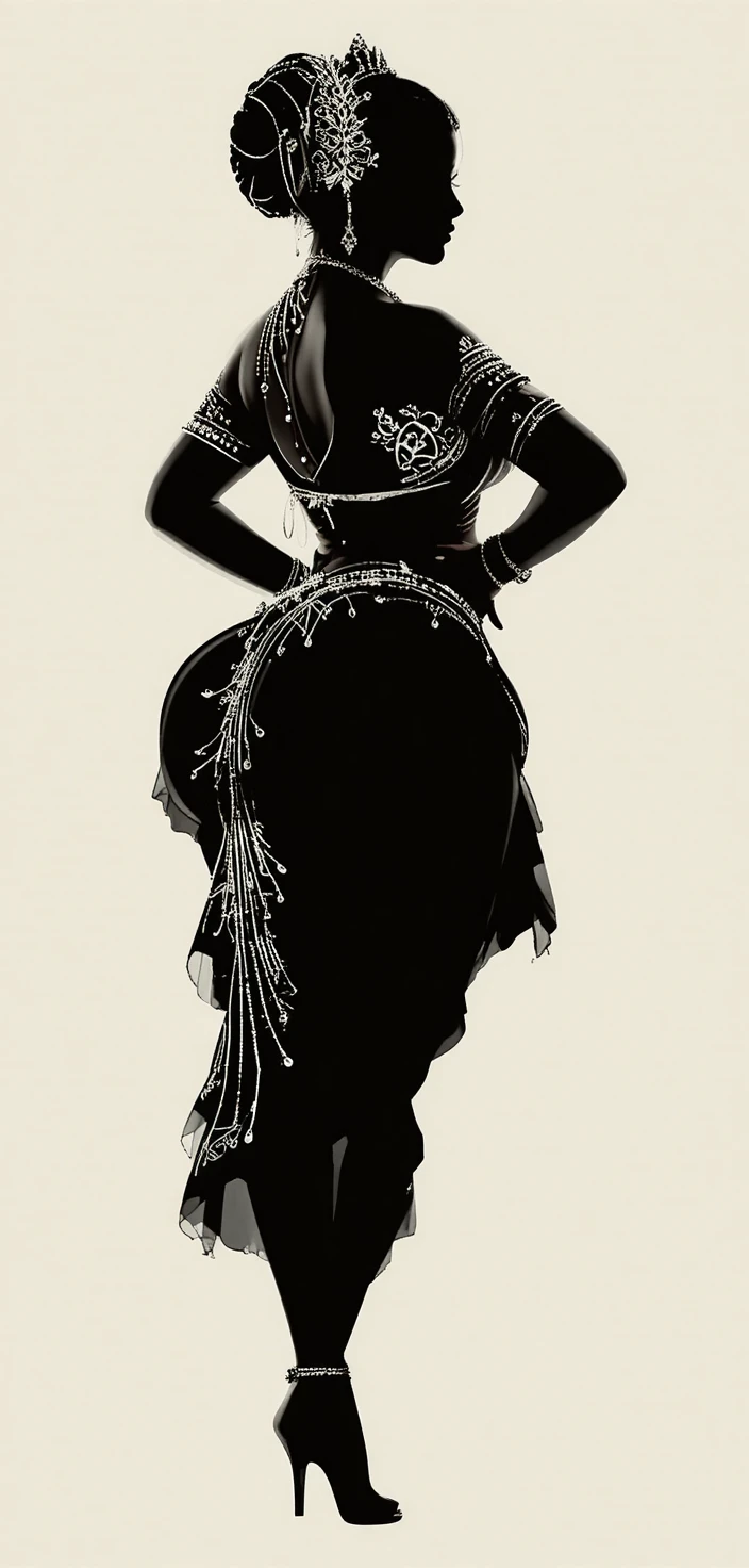 South Indian bridal woman in traditional dance attire