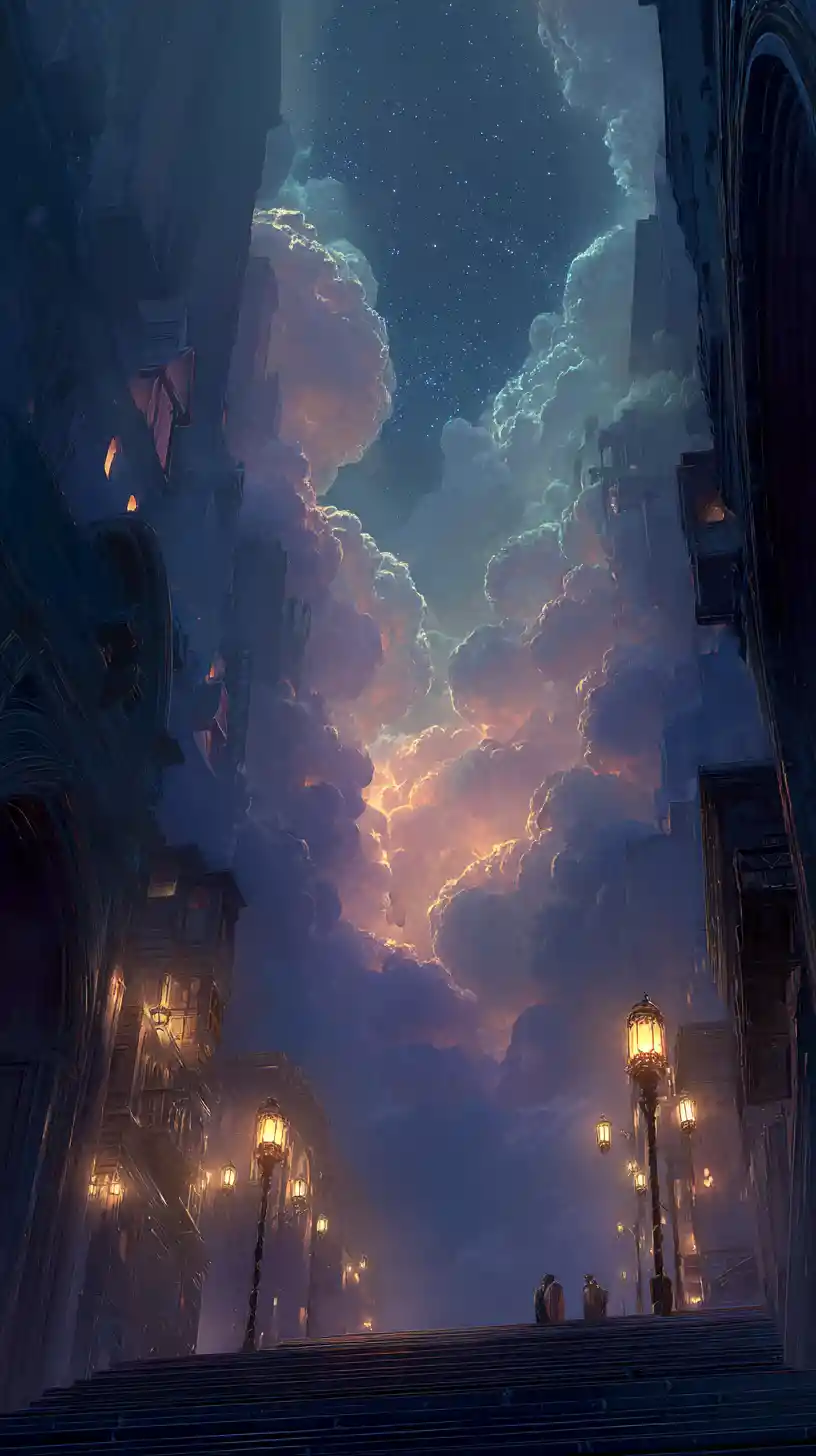 Street dreams fading into distant nostalgic memories at night