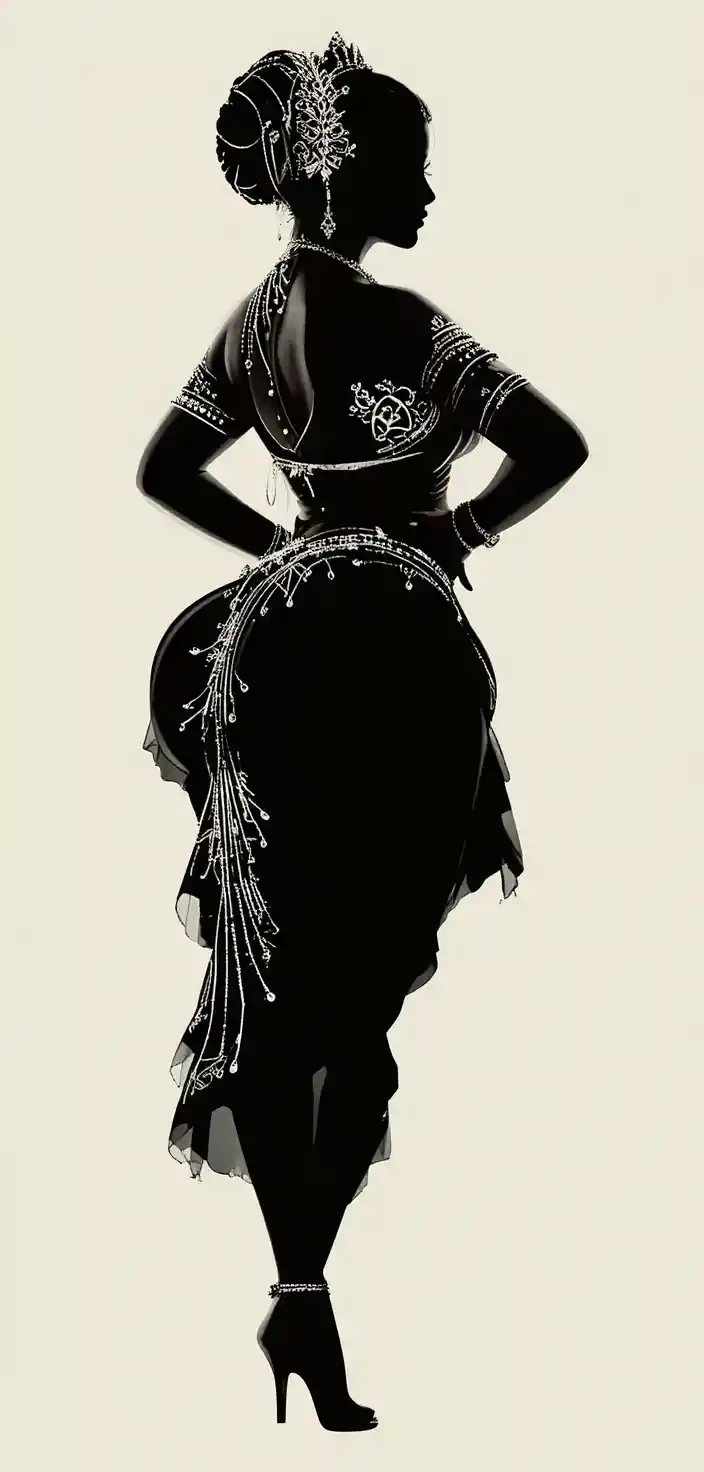 South Indian bridal woman in traditional dance attire