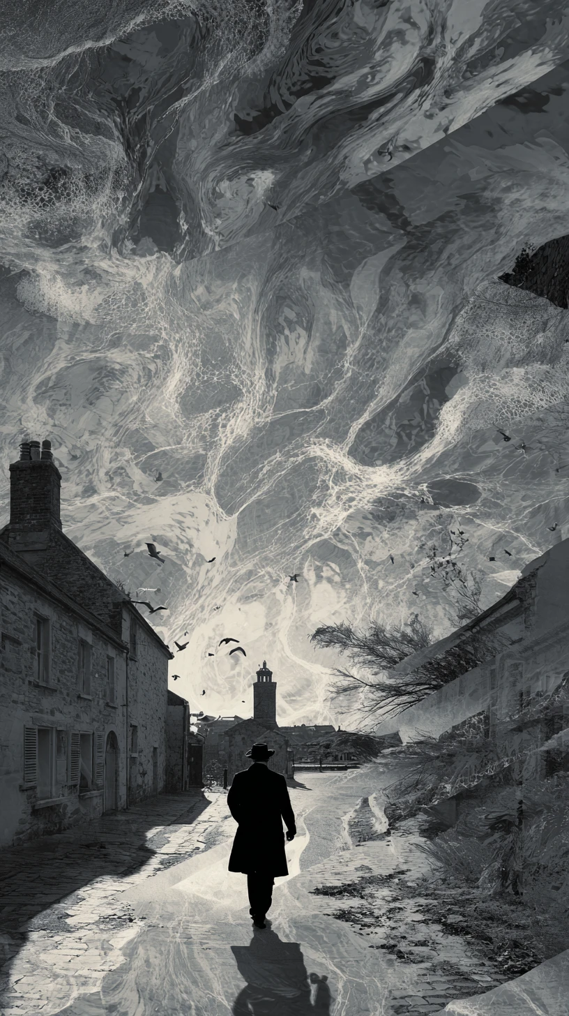 Melancholic street scene filled with fading memories