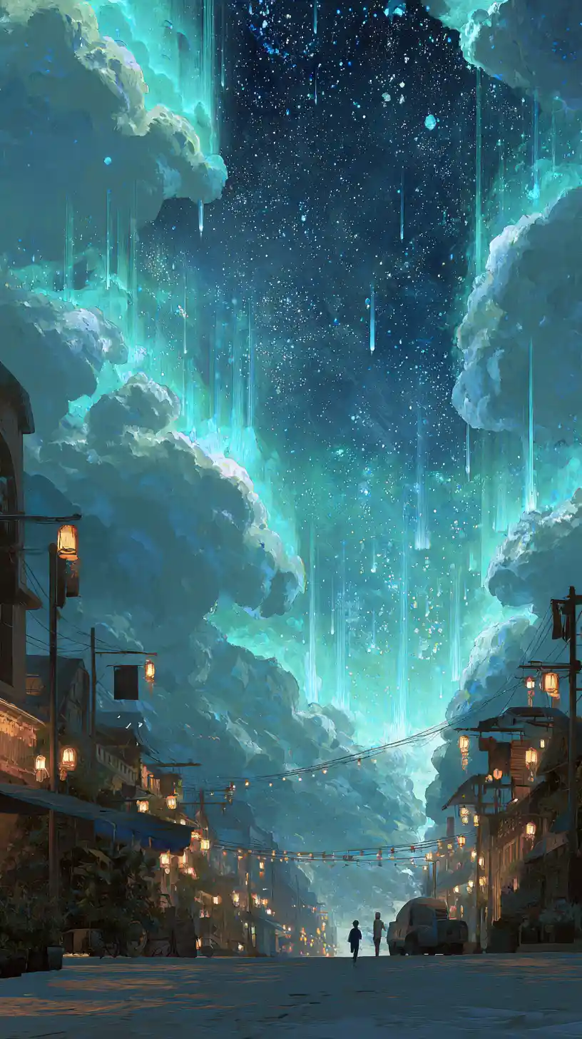 Street dreams fading into distant nostalgic memories at night