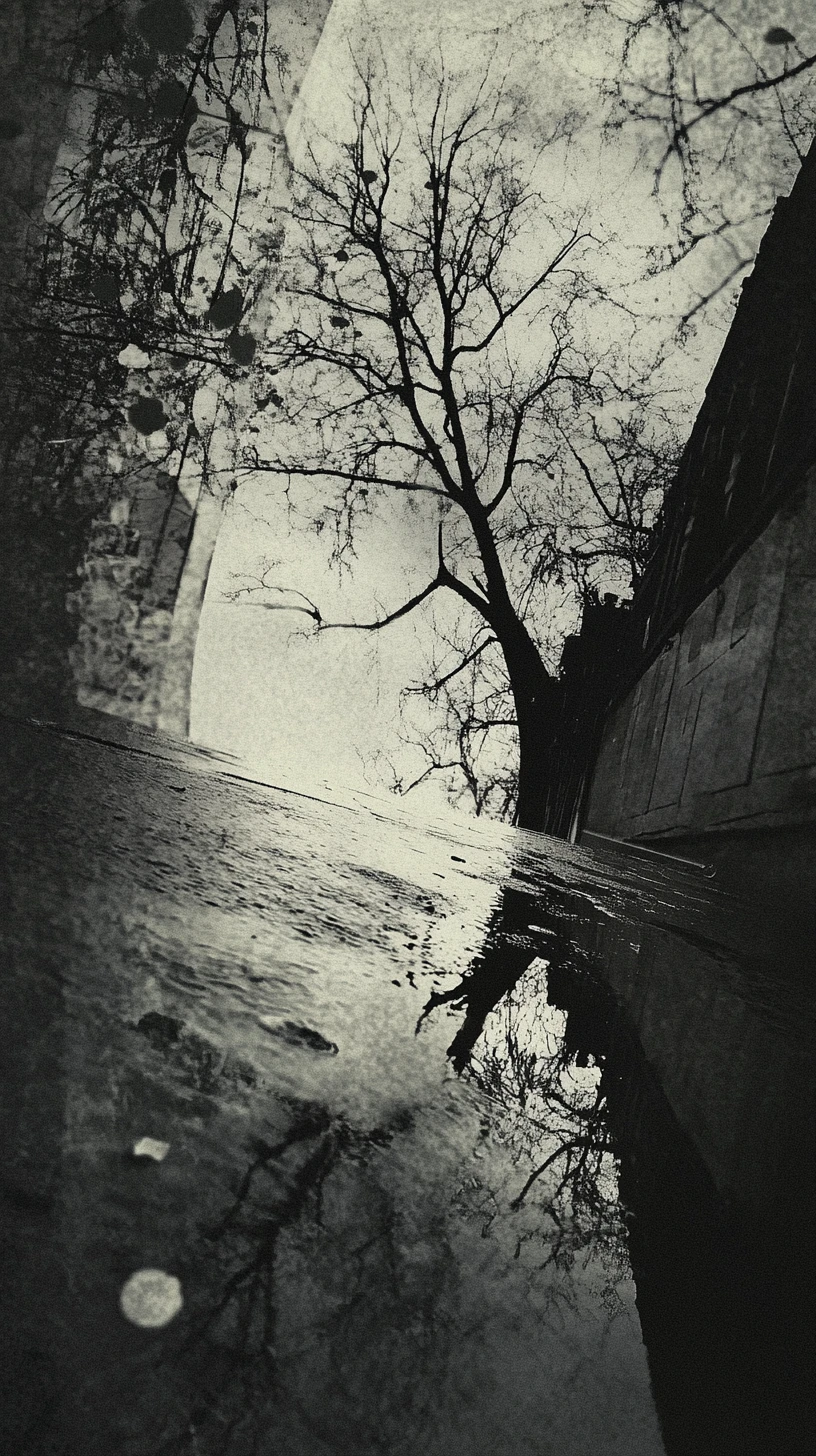 Lonely street scene filled with fading city memories
