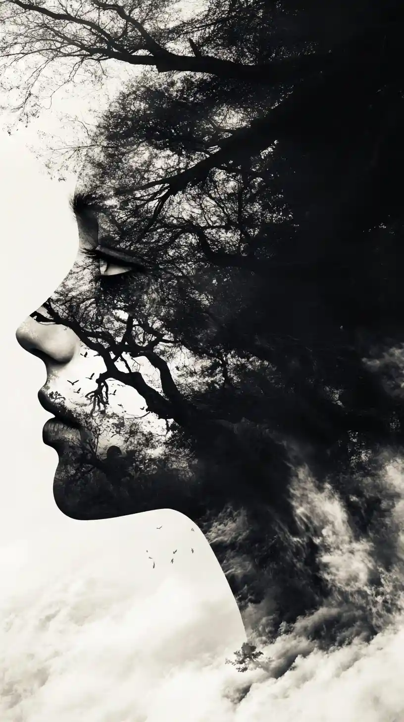 Lonely moment wishing for rest with closed tired eyes