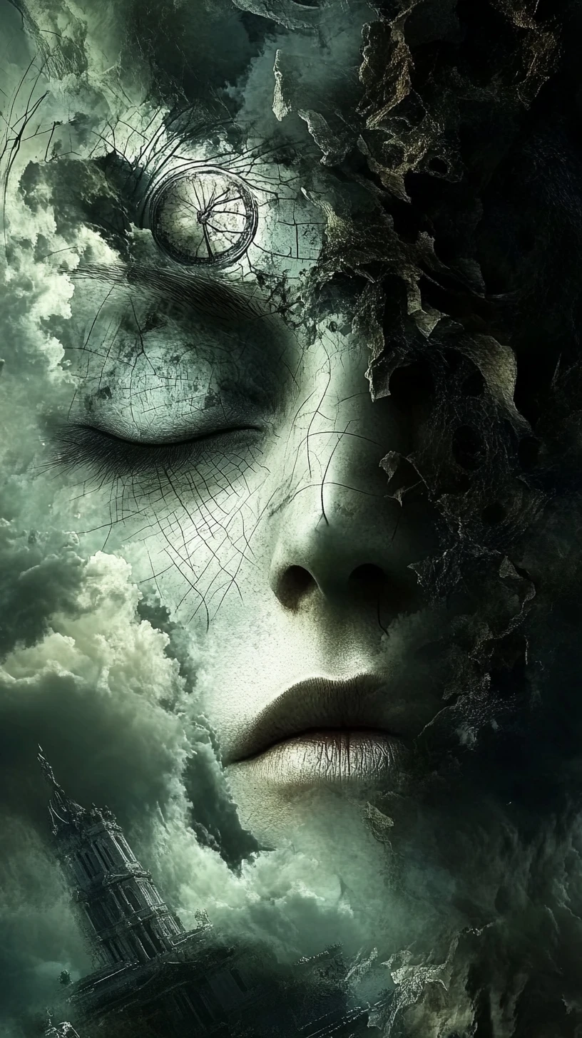 Lonely moment longing for rest with eyes half open