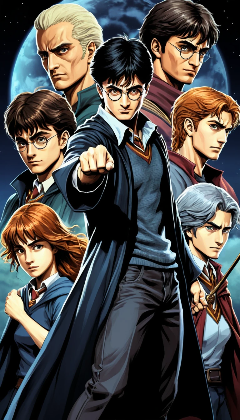 Fantasy warriors inspired by martial arts anime style