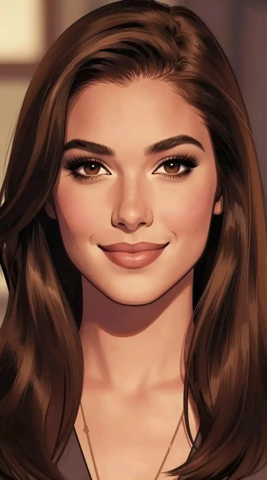 Smiling woman close up portrait with soft gentle lighting