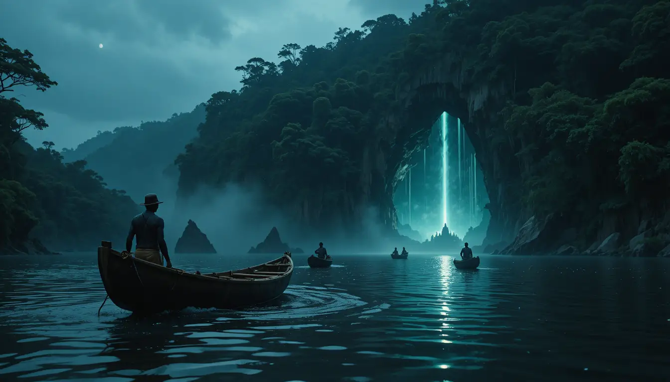 Old fisherman follows mysterious light on Congo river