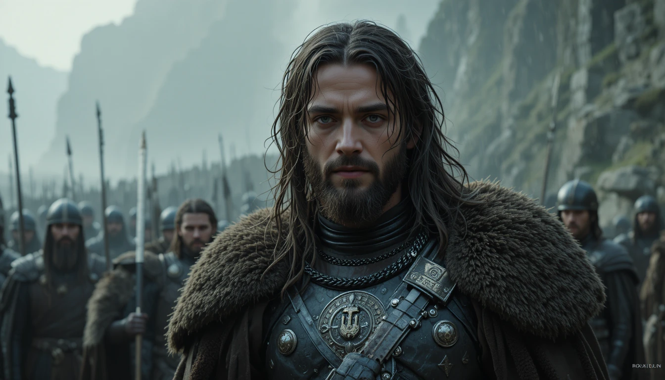 Dying warrior pledging loyalty to a rising king